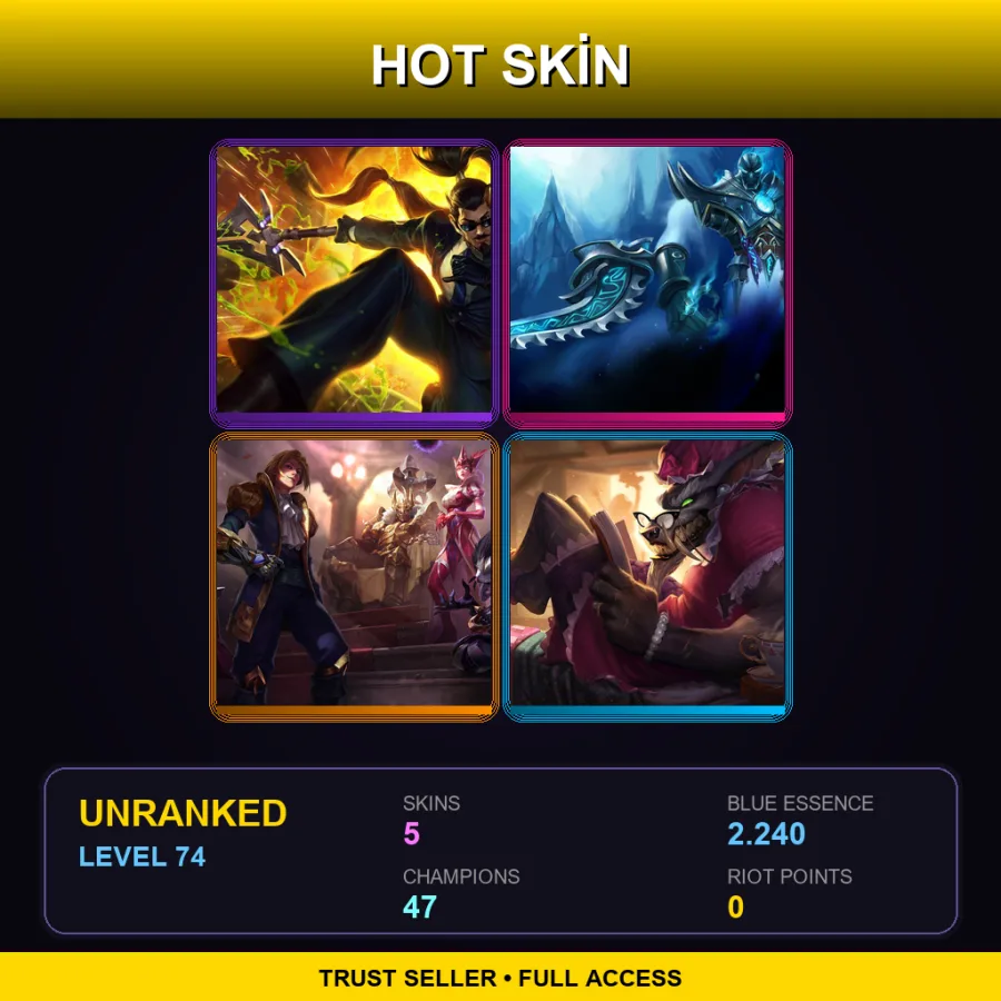 BR | Lv74 | Unranked | 5 Skin | 47 Champ