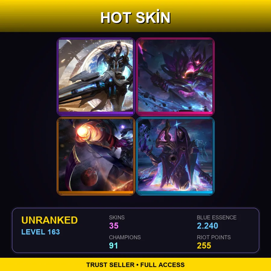 BR | Lv163 | Unranked | 35 Skin | 91 Champ