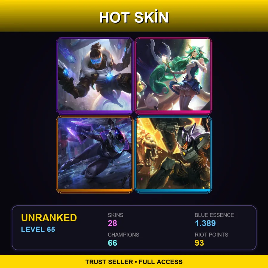 LAS | Lv65 | Unranked | 28 Skin | 66 Champ — Crystal Rose Janna