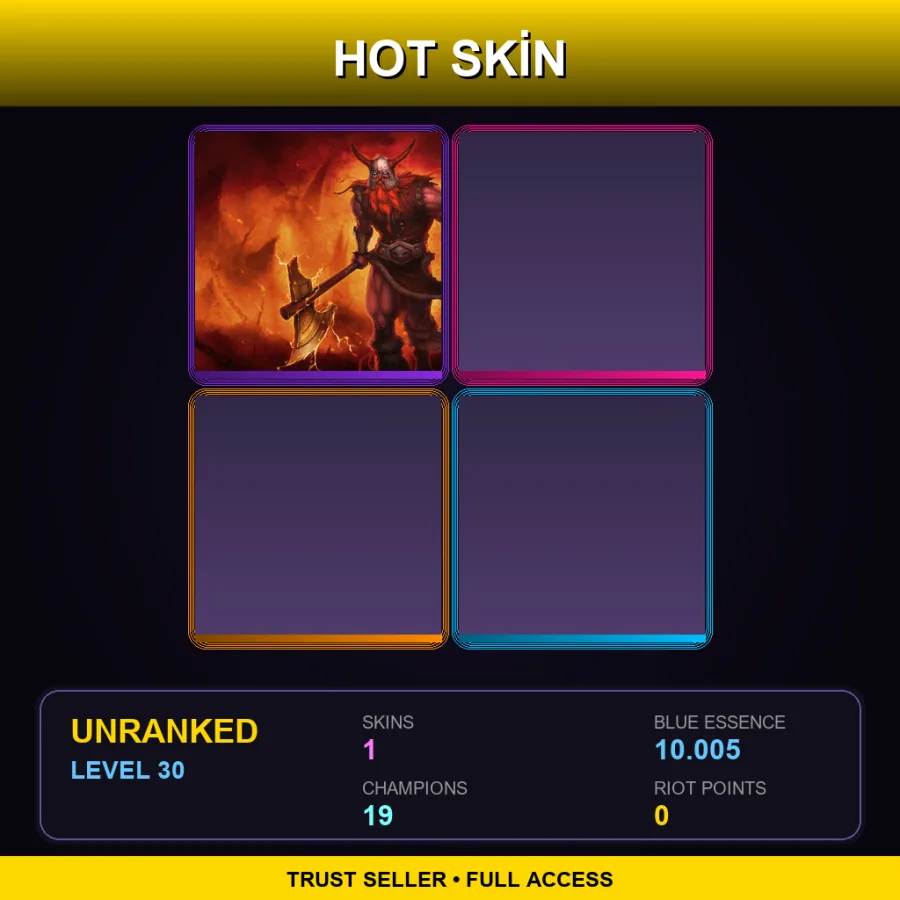 LAS | Forsaken Olaf | 1 Skin | 19 Champ | Lv30