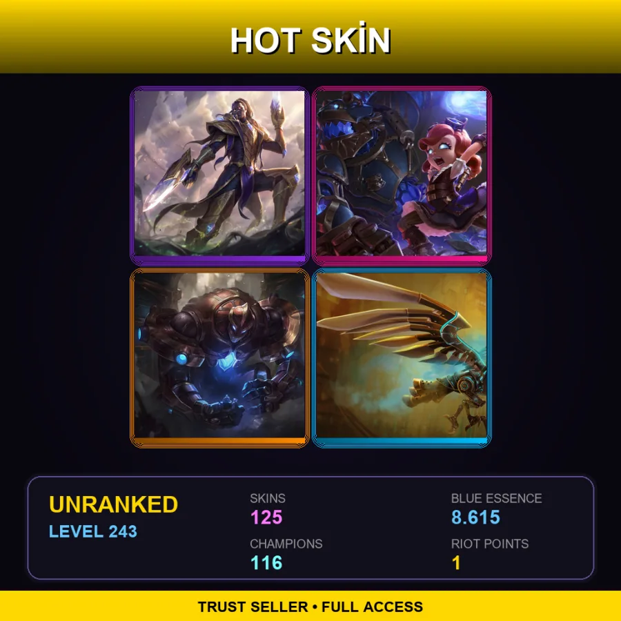 SG | Lv243 | Unranked | 125 Skin | 116 Champ — Sweetheart Xayah