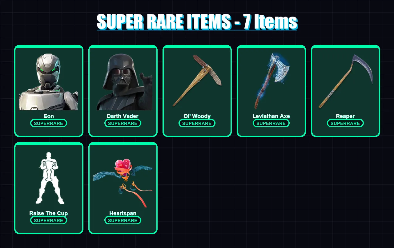[PC/XBOX/PSN] | Eon | Darth Vader | Zenith | Ronin | Blackheart | 207 skin | 225 pickaxe | 166 emote | 166 glider | Lv2102