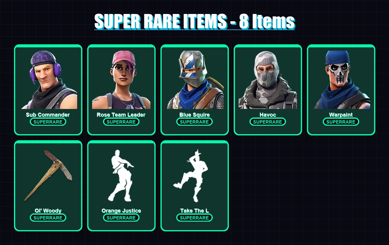 [PC/XBOX/PSN] | Sub Commander | Rose Team Leader | Blue Squire | Havoc | Warpaint | 10 skin | 9 pickaxe | 13 emote | 9 glider | Lv68 — Fortnite account