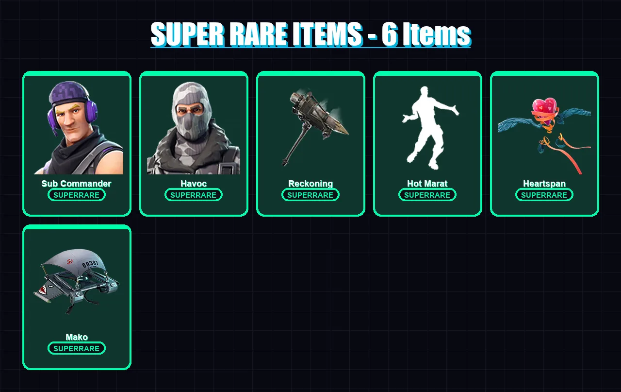 [PC/XBOX] | Sub Commander | Havoc | Lynx | Drift | Zenith | 15 skin | 13 pickaxe | 24 emote | 22 glider | Lv255