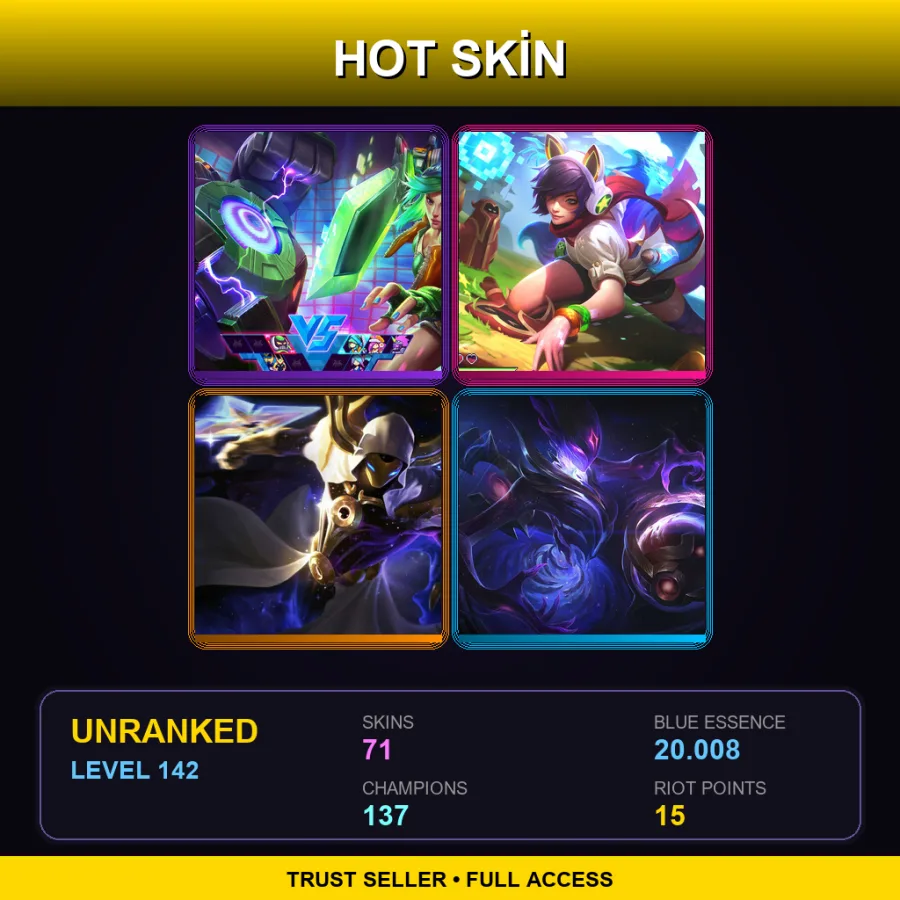 LAN | Lv142 | Unranked | 71 Skin | 137 Champ — Chosen Master Yi