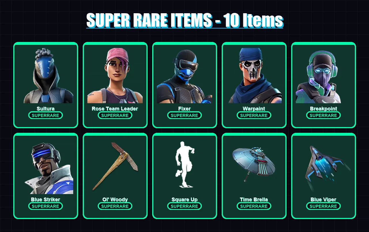 [PS4/PS5/XBOX/PC] | Sultura | Rose Team Leader | Fixer | Warpaint | Breakpoint | 128 skin | 166 pickaxe | 142 emote | 136 glider | Lv1533 — Fortnite account