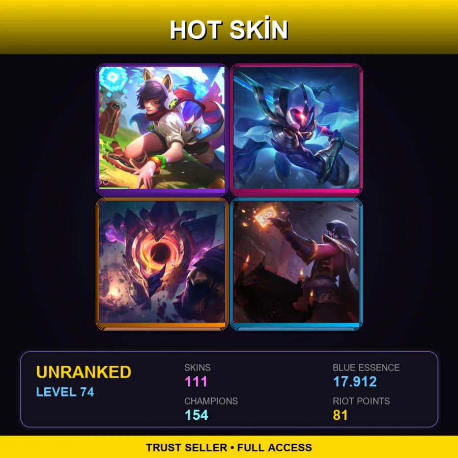 BR | Lv74 | Unranked | 111 Skin | 154 Champ