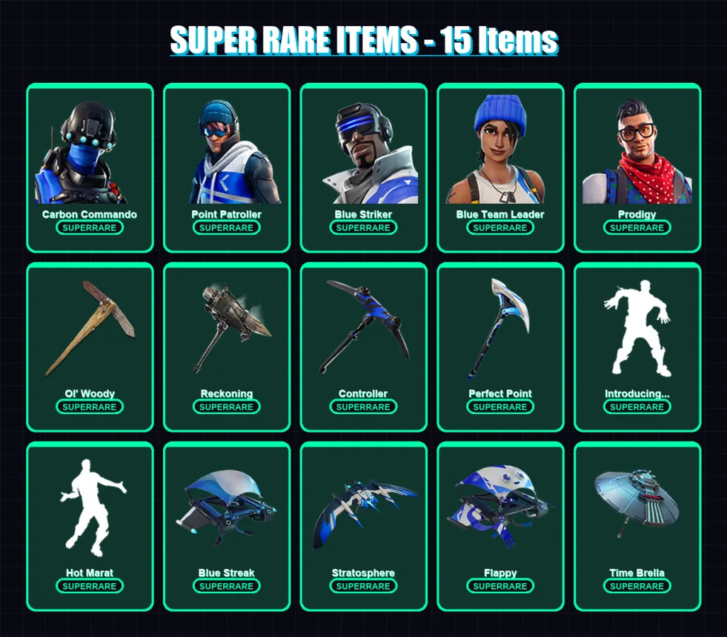 [PS4/PS5/XBOX/PC] | Carbon Commando | Point Patroller | Blue Striker | 102 skin | Lv1304