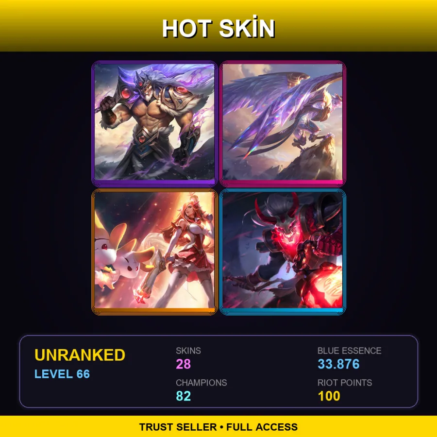 LAS | Lv66 | Unranked | 28 Skin | 82 Champ