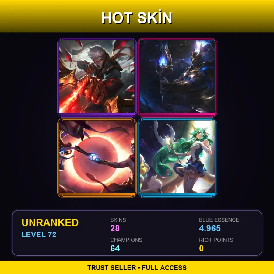 BR | Lv72 | Unranked | 28 Skin | 64 Champ