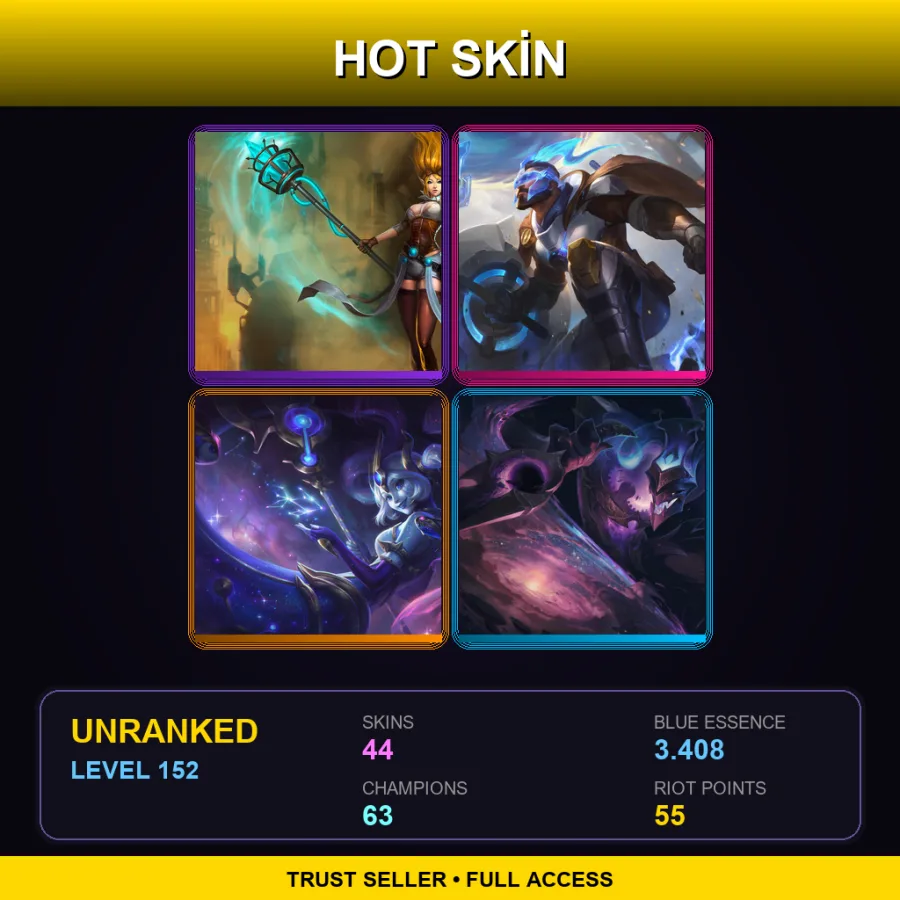 LAN | Lv152 | Unranked | 44 Skin | 63 Champ — Pizza Delivery Sivir