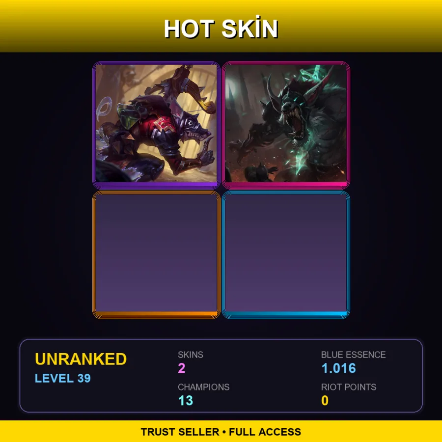 LAS | Lv39 | Unranked | 2 Skin | 13 Champ