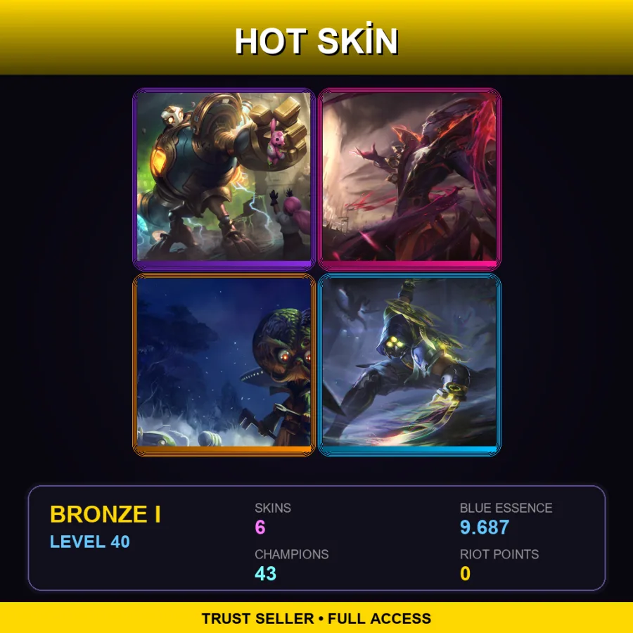LAS | Lv40 | Bronze I | 6 Skin | 43 Champ