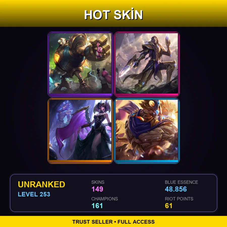 VN | Lv253 | Unranked | 149 Skin | 161 Champ — Challenger Ahri