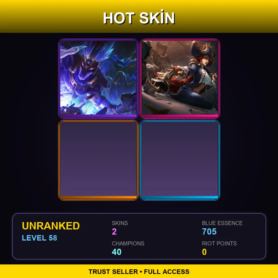 LAS | Lv58 | Unranked | 2 Skin | 40 Champ