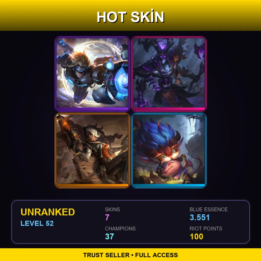 LAS | Lv52 | Unranked | 7 Skin | 37 Champ