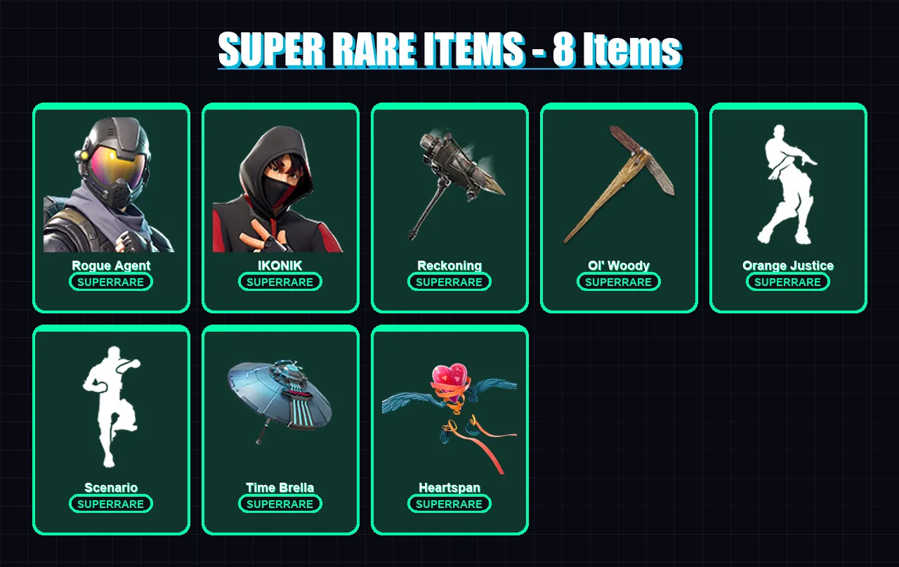 [PC/PSN] | Rogue Agent | IKONIK | Zenith | Catalyst | Carbide | 72 skin | 92 pickaxe | 97 emote | 95 glider | Lv1626