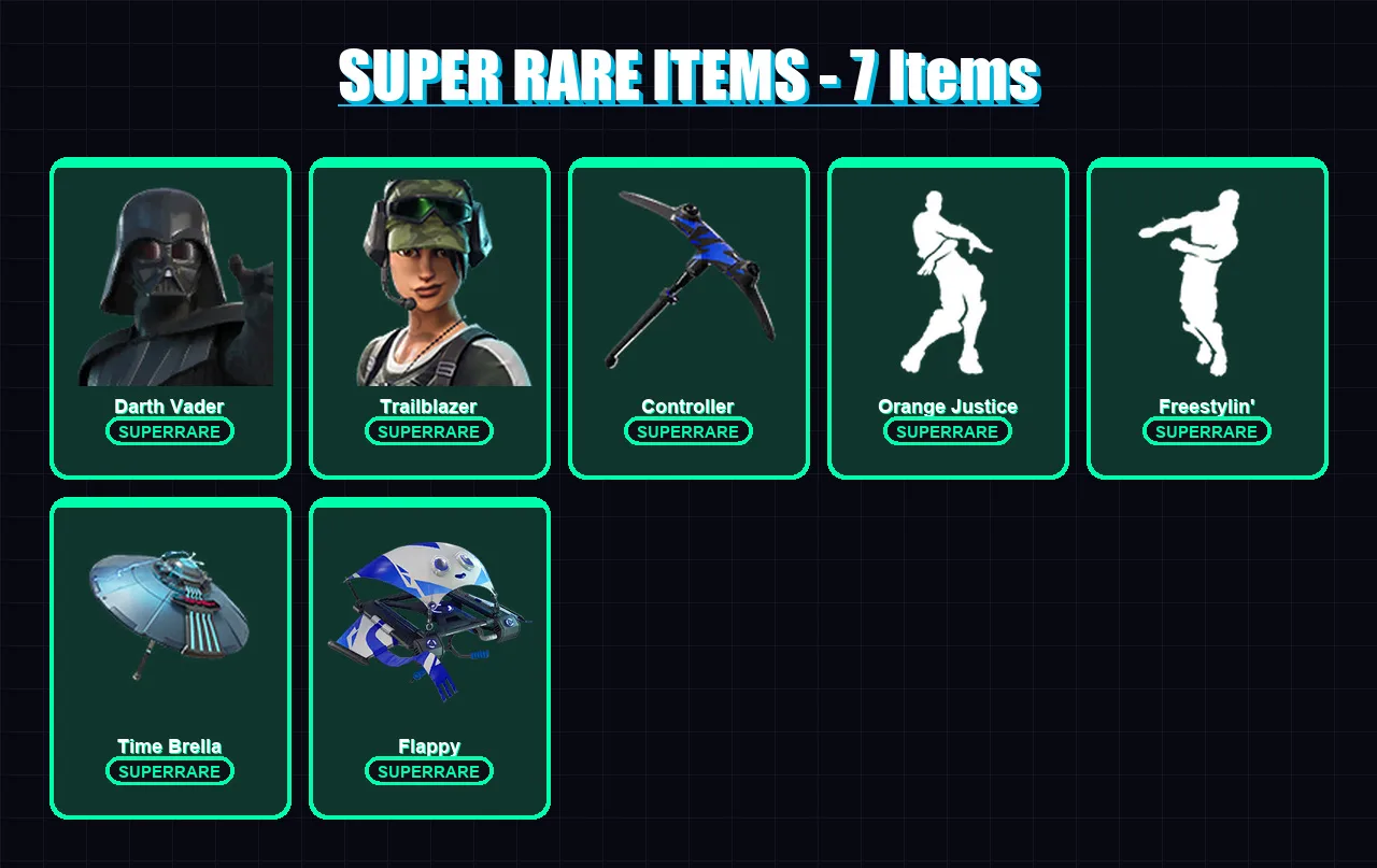 [PC/XBOX] | Darth Vader | Trailblazer | Snap | Malik | Paradigm (Reality-659) | 14 skin | 25 pickaxe | 30 emote | 36 glider | Lv565