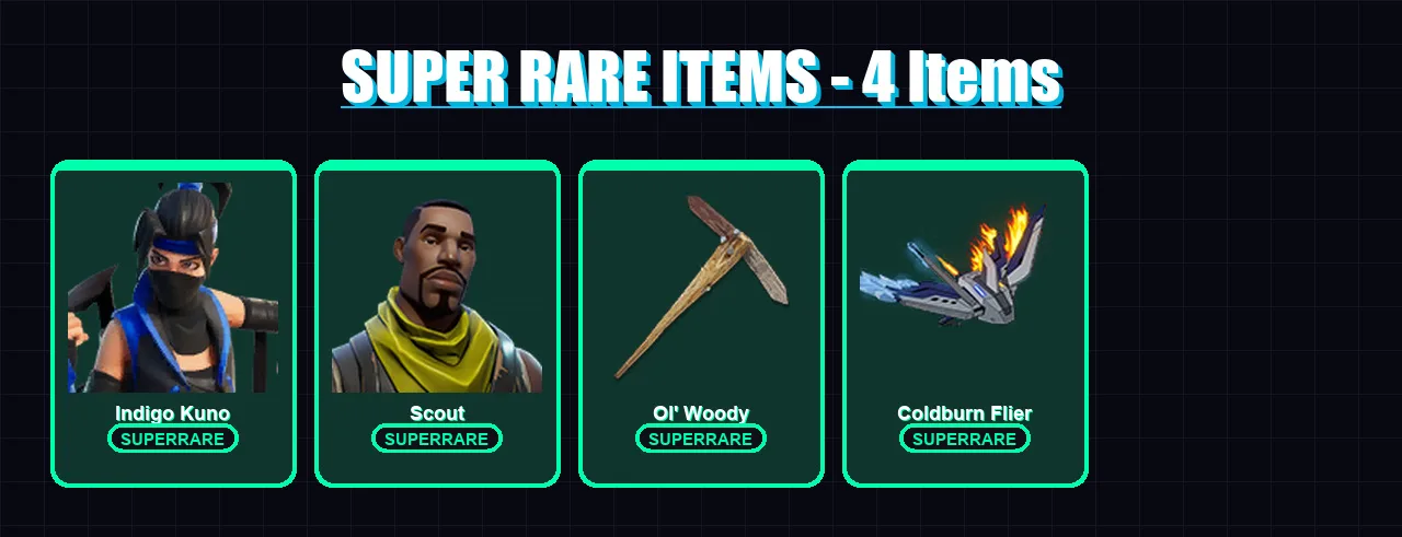 [PC] | Indigo Kuno | Scout | Zeus | Era | Peter Griffin | 167 skin | 229 pickaxe | 159 emote | 144 glider | Lv2832