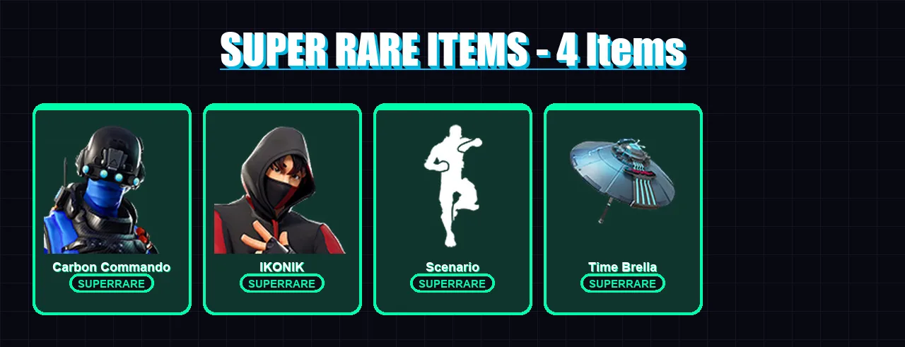 [PS4/PS5/XBOX/PC] | Carbon Commando | IKONIK | Ronin | Sentinel | Catalyst | 43 skin | 45 pickaxe | 45 emote | 51 glider | Lv536 — Fortnite account