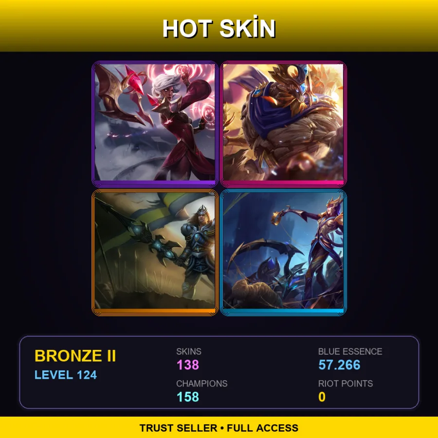 TW | Lv124 | Bronze II | 138 Skin | 158 Champ