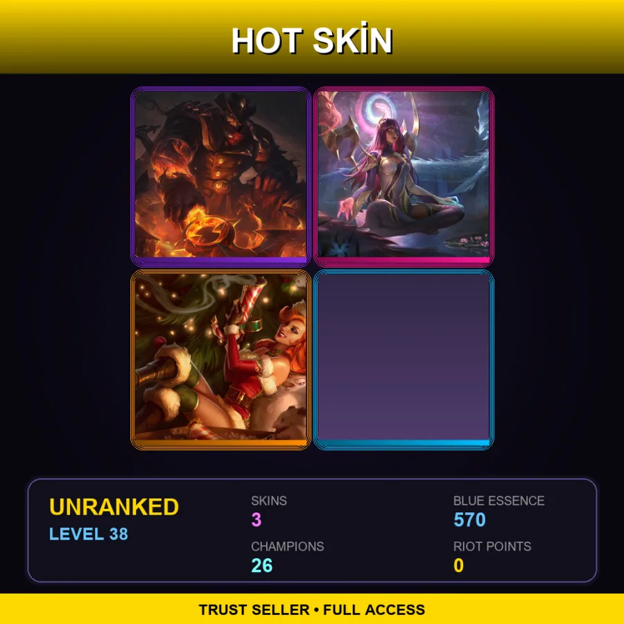 TR | Lv38 | Unranked | 3 Skin | 26 Champ