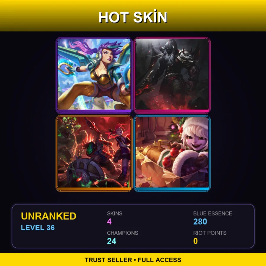 EUW | Lv36 | Unranked | 4 Skin | 24 Champ