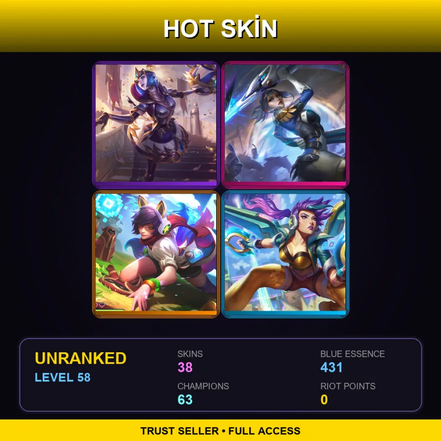 VN | Lv58 | Unranked | 38 Skin | 63 Champ — Broken Covenant Nocturne
