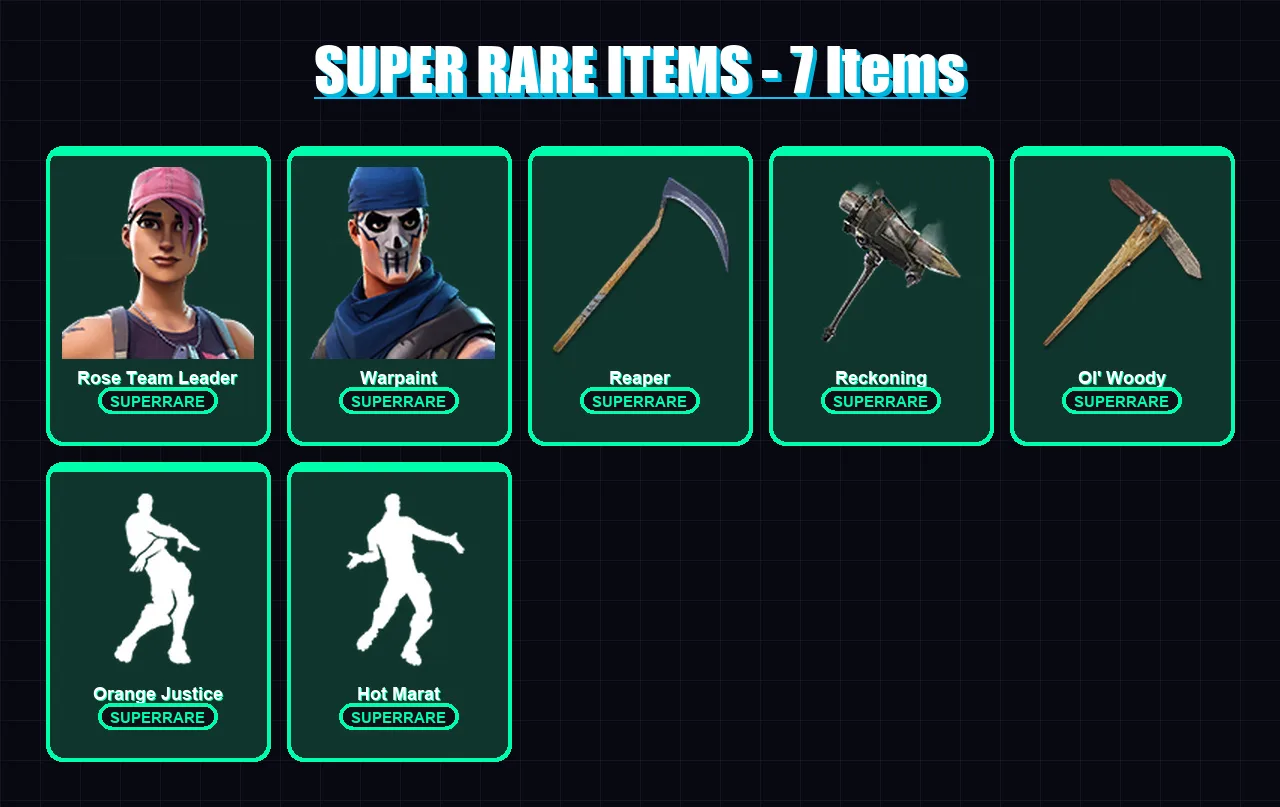 [PS4/PS5/XBOX/PC] | Rose Team Leader | Warpaint | Enforcer | Drift | Midas | 58 skin | 65 pickaxe | 51 emote | 64 glider | Lv805 — Fortnite account