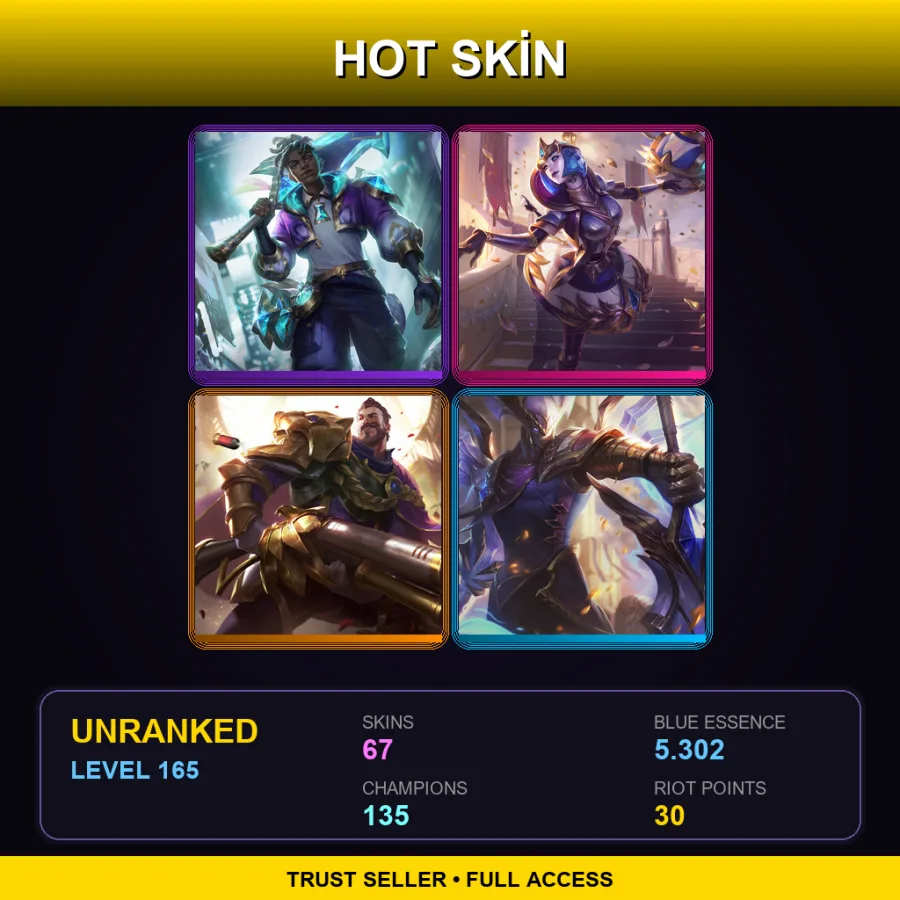 EUNE | Lv165 | Unranked | 67 Skin | 135 Champ — Fisherman Fizz