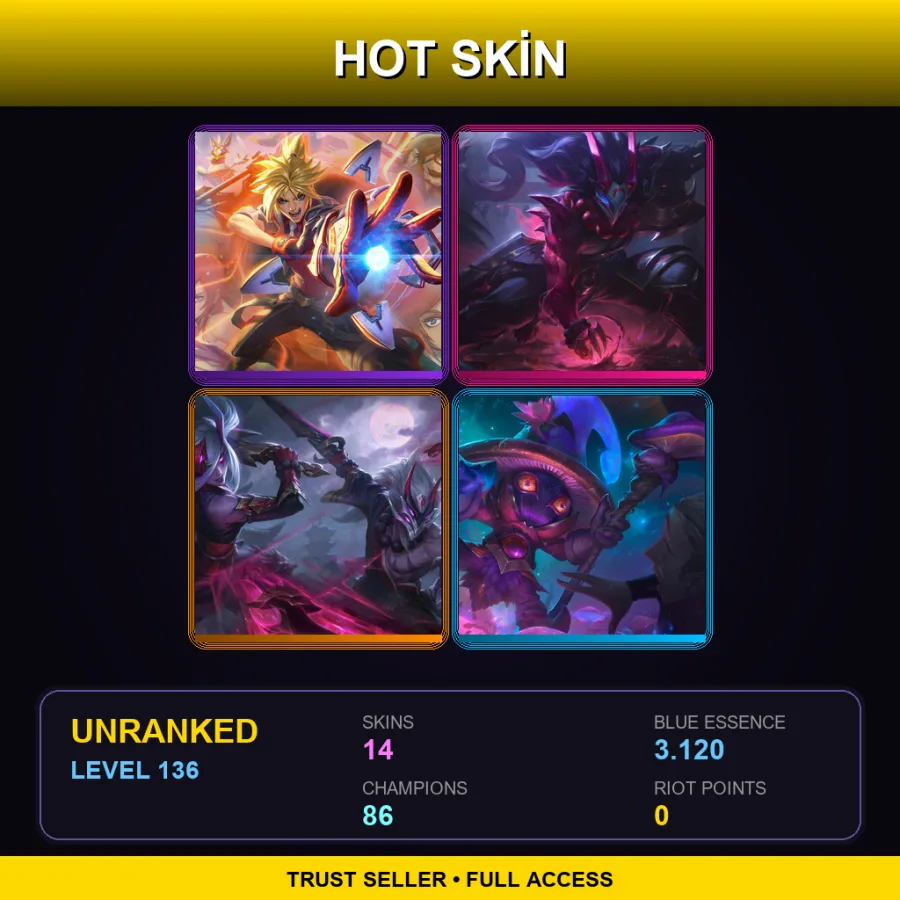 BR | Lv136 | Unranked | 14 Skin | 86 Champ