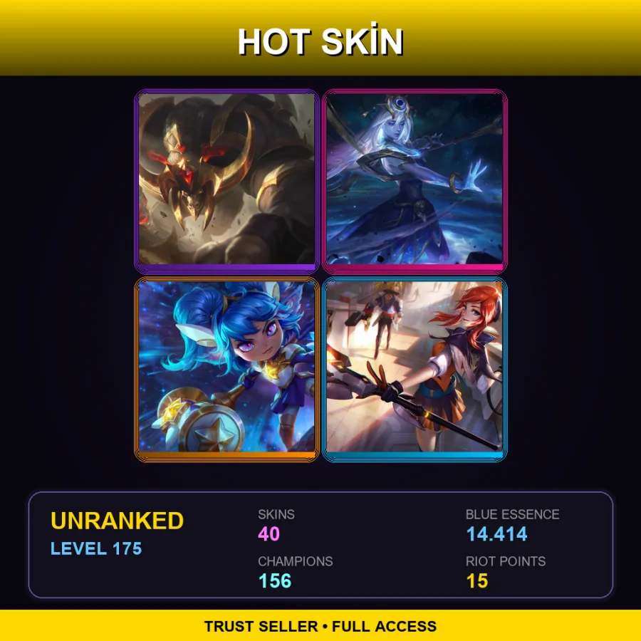 LAS | Lv175 | Unranked | 40 Skin | 156 Champ