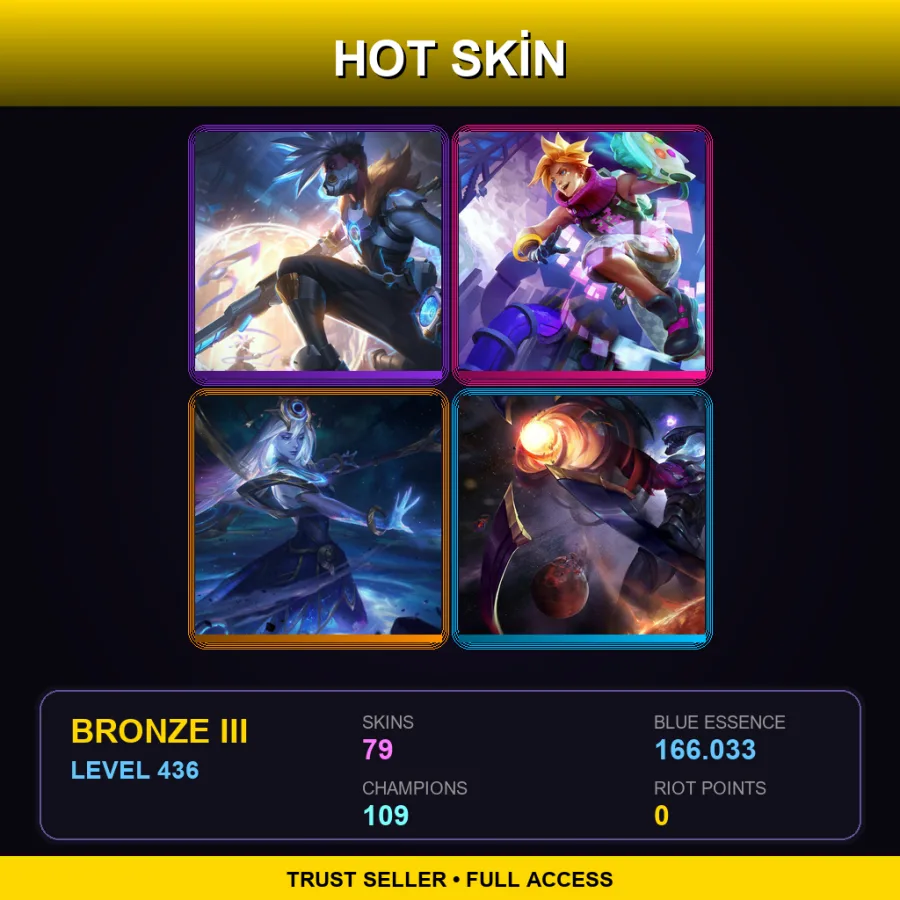 EUNE | Lv436 | Bronze III | 79 Skin | 109 Champ