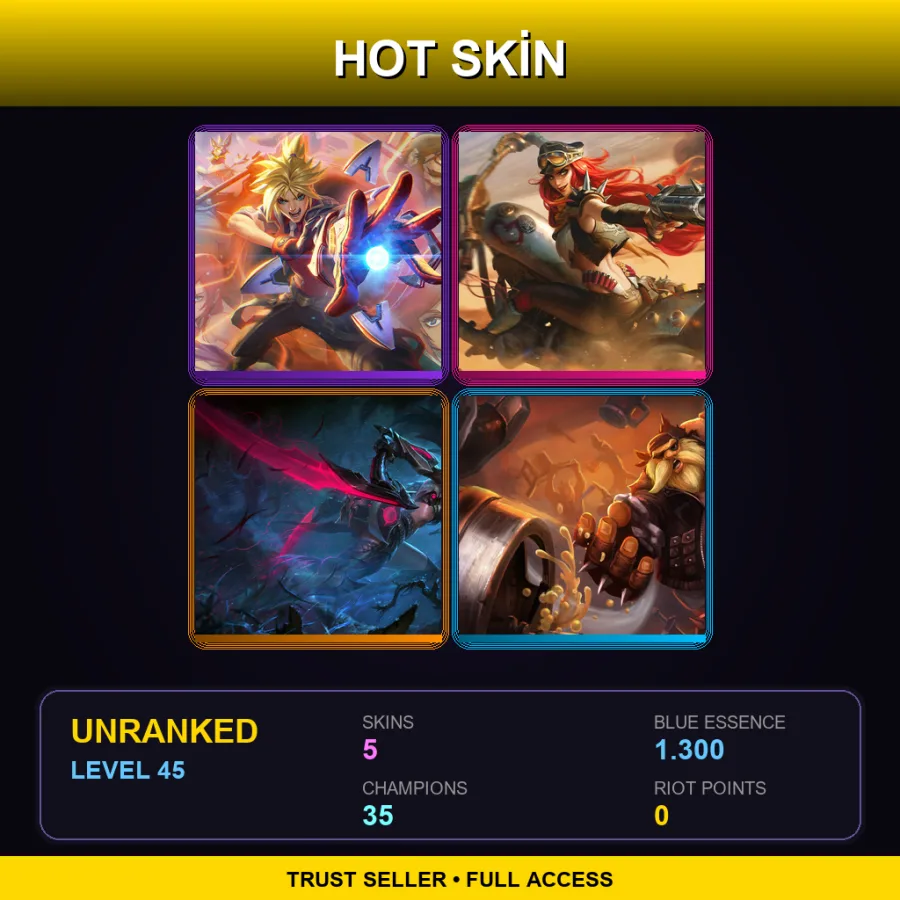 EUW | Lv45 | Unranked | 5 Skin | 35 Champ — Vandal Gragas