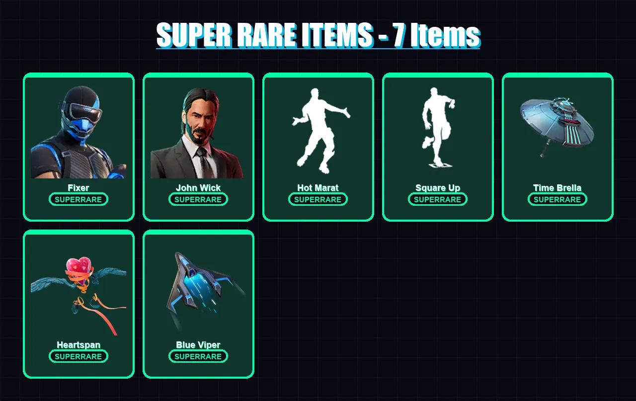 [PS4/PS5/XBOX/PC] | Fixer | John Wick | Joey | Mandalorian | Predator | 212 skin | 227 pickaxe | 179 emote | 194 glider | Lv3938