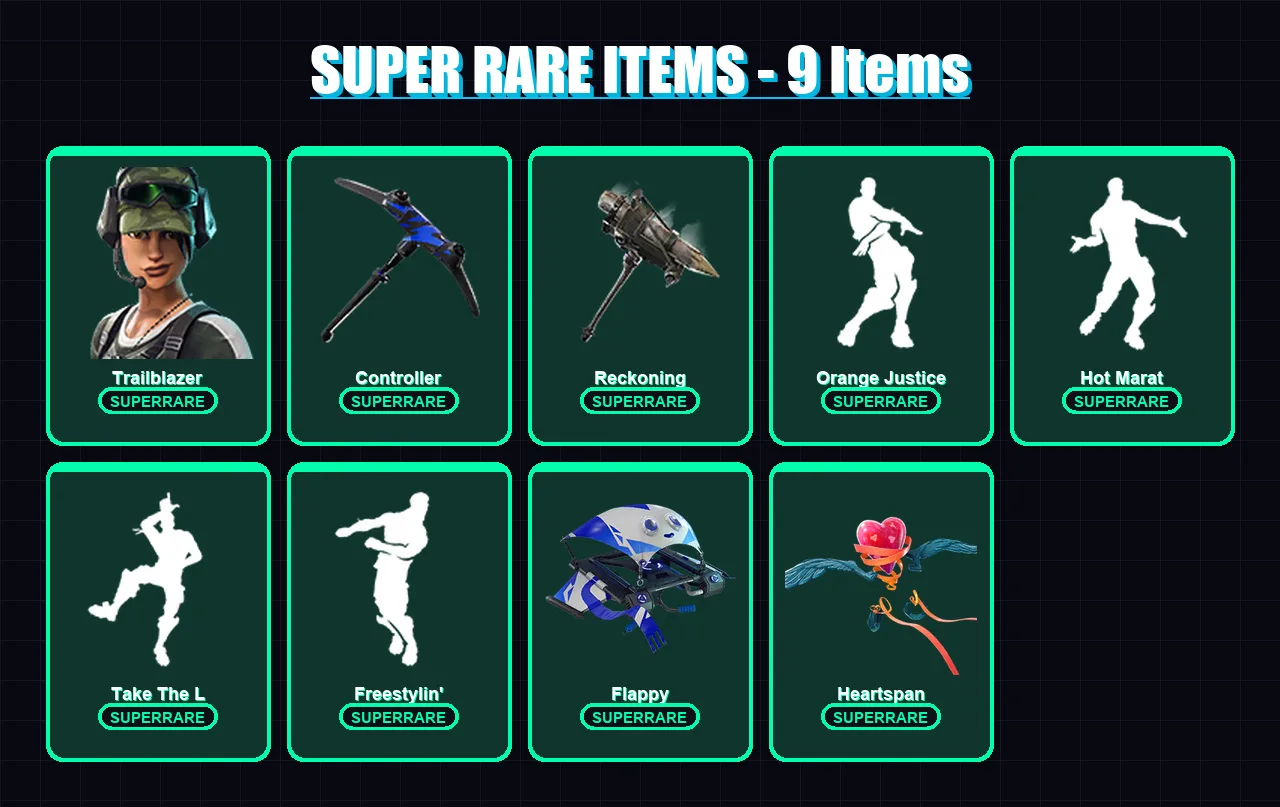 [PS4/PS5/XBOX/PC] | Trailblazer | Calamity | Enforcer | Lynx | The Prisoner | 71 skin | 62 pickaxe | 84 emote | 65 glider | Lv1129