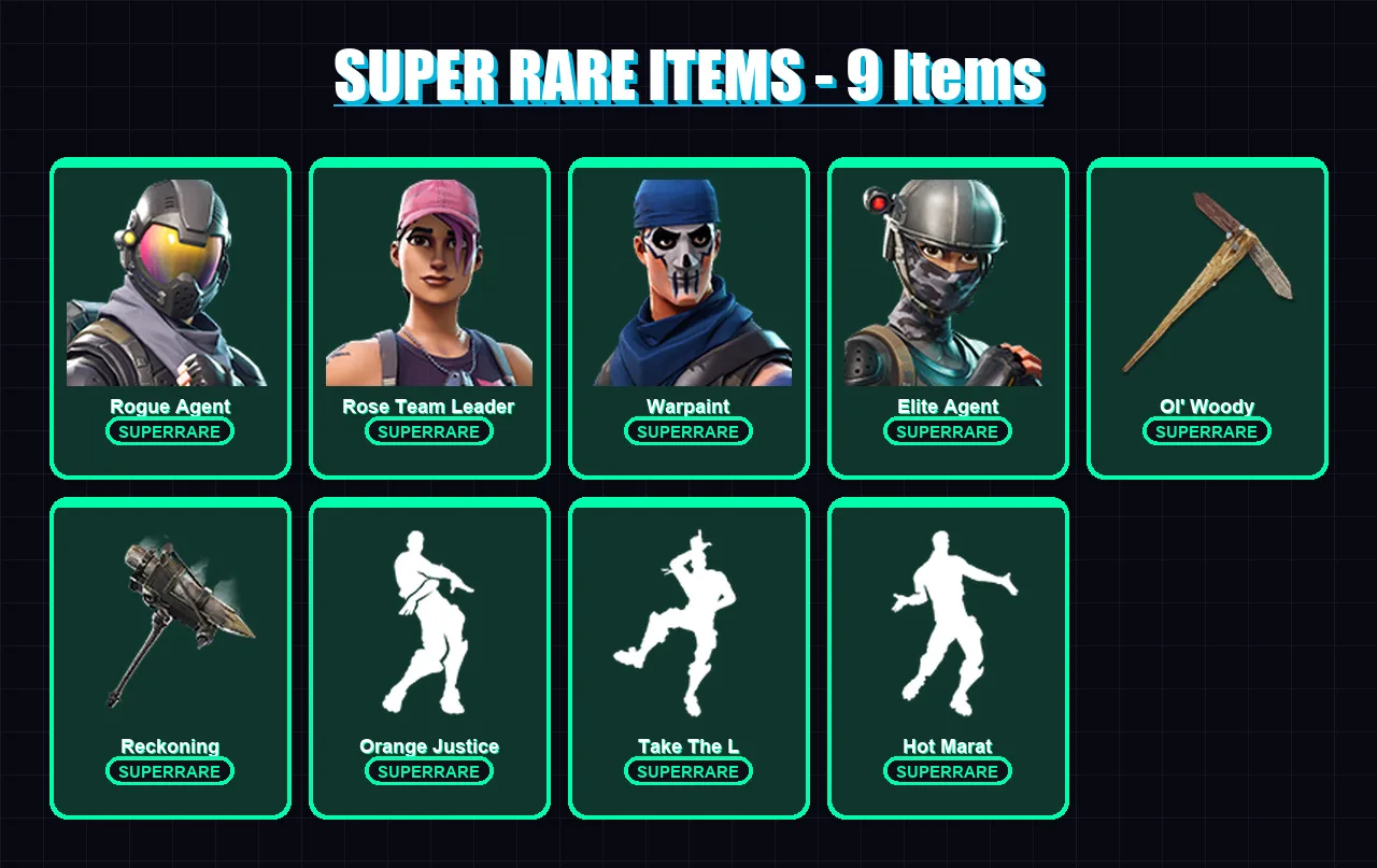 [PC/PSN] | Rogue Agent | Rose Team Leader | Warpaint | Elite Agent | Zenith | 67 skin | 80 pickaxe | 89 emote | 76 glider | Lv925 — Fortnite account