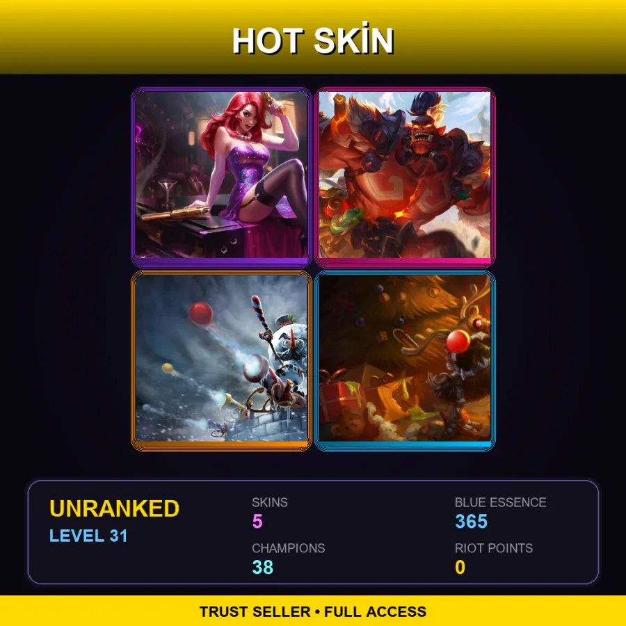 EUW | Lv31 | Unranked | 5 Skin | 38 Champ — Snowmerdinger