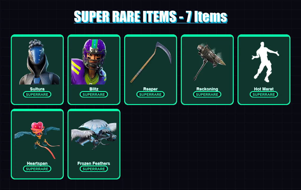 [PS4/PS5/XBOX/PC] | Sultura | Blitz | Enforcer | The Ice King | Frozen Love Ranger | 98 skin | 64 pickaxe | 80 emote | 58 glider | Lv841