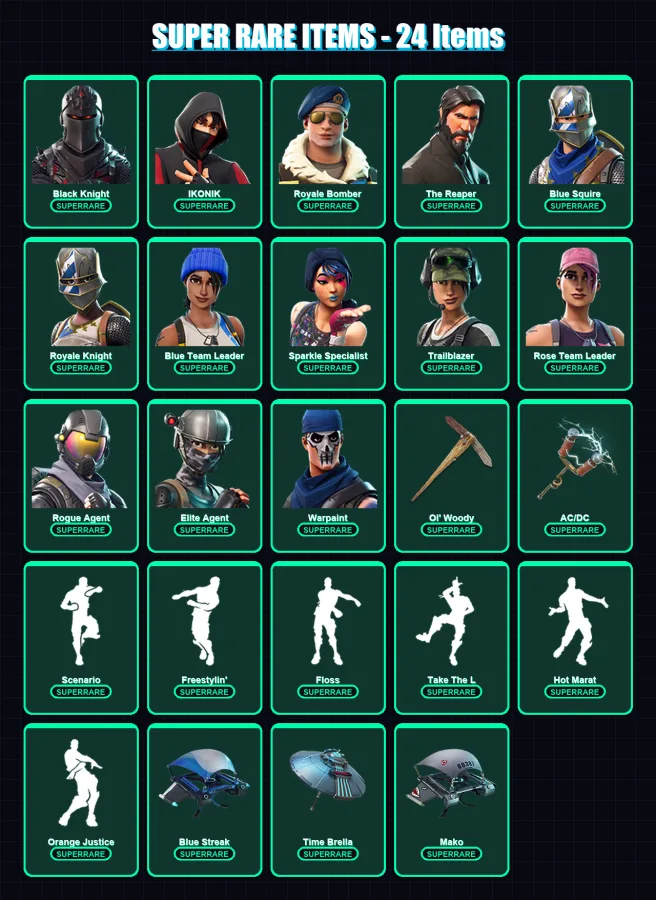 [PC/XBOX/PSN] | Black Knight | IKONIK | Royale Bomber | The Reaper | Blue Squire | 81 skin | 72 pickaxe | 86 emote | 71 glider | Lv1031