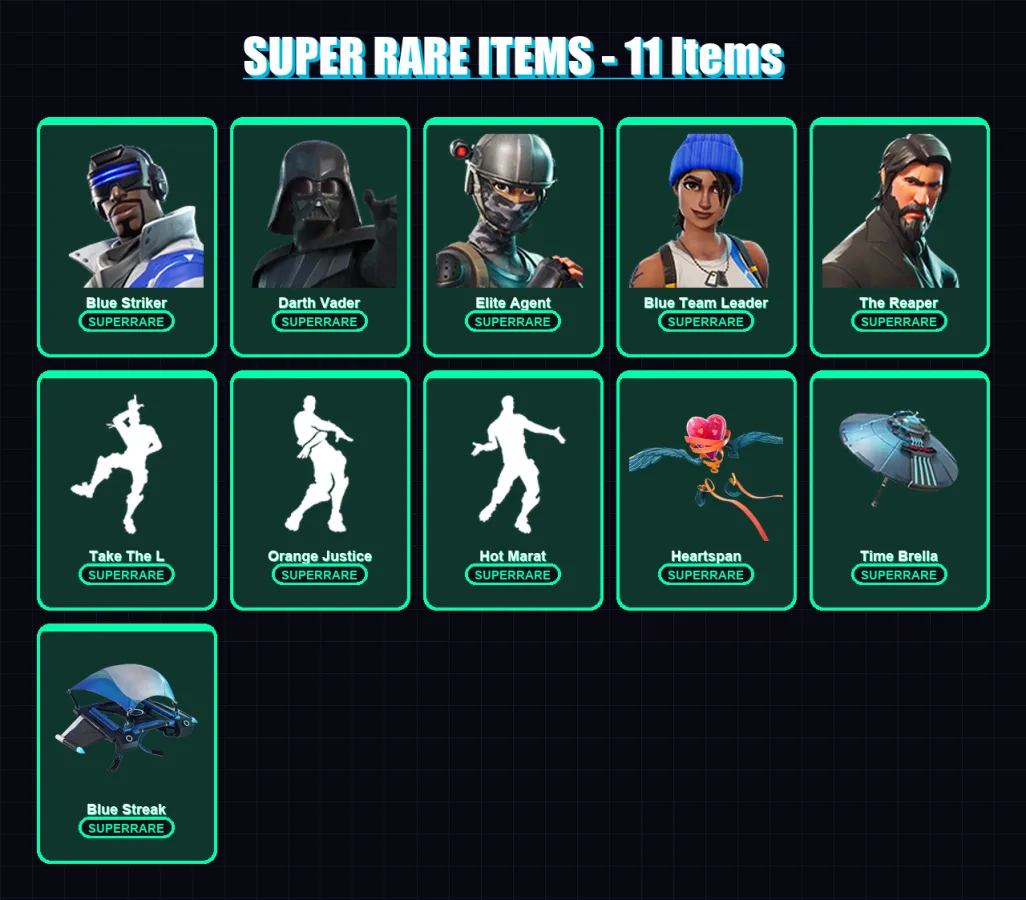 [PC/XBOX/PSN] | Blue Striker | Darth Vader | Elite Agent | Blue Team Leader | The Reaper | 209 skin | 206 pickaxe | 247 emote | 206 glider | Lv4015 — Fortnite account