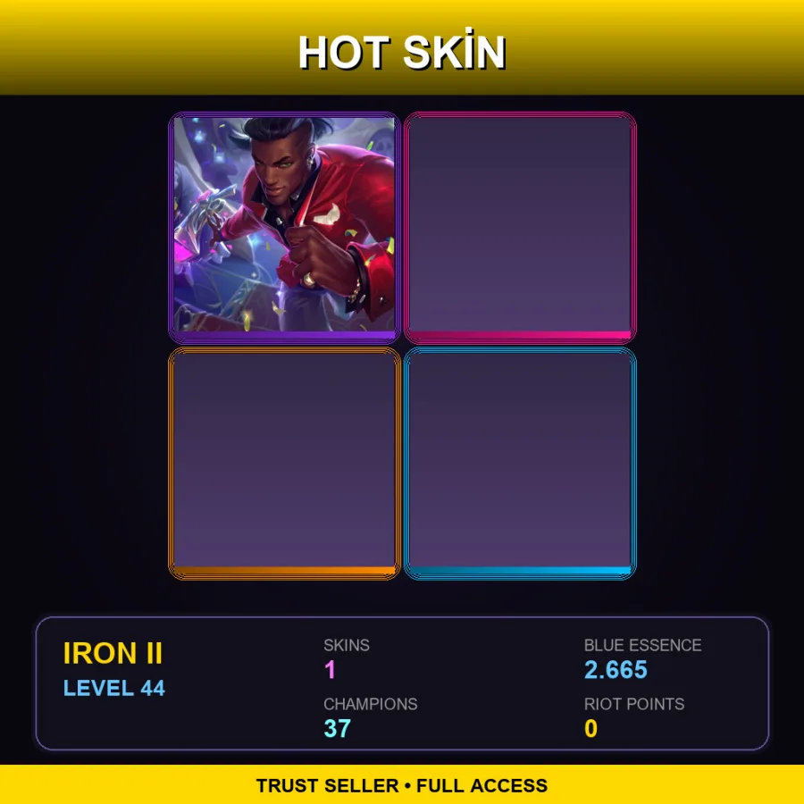 BR | Lv44 | Iron II | 1 Skin | 37 Champ