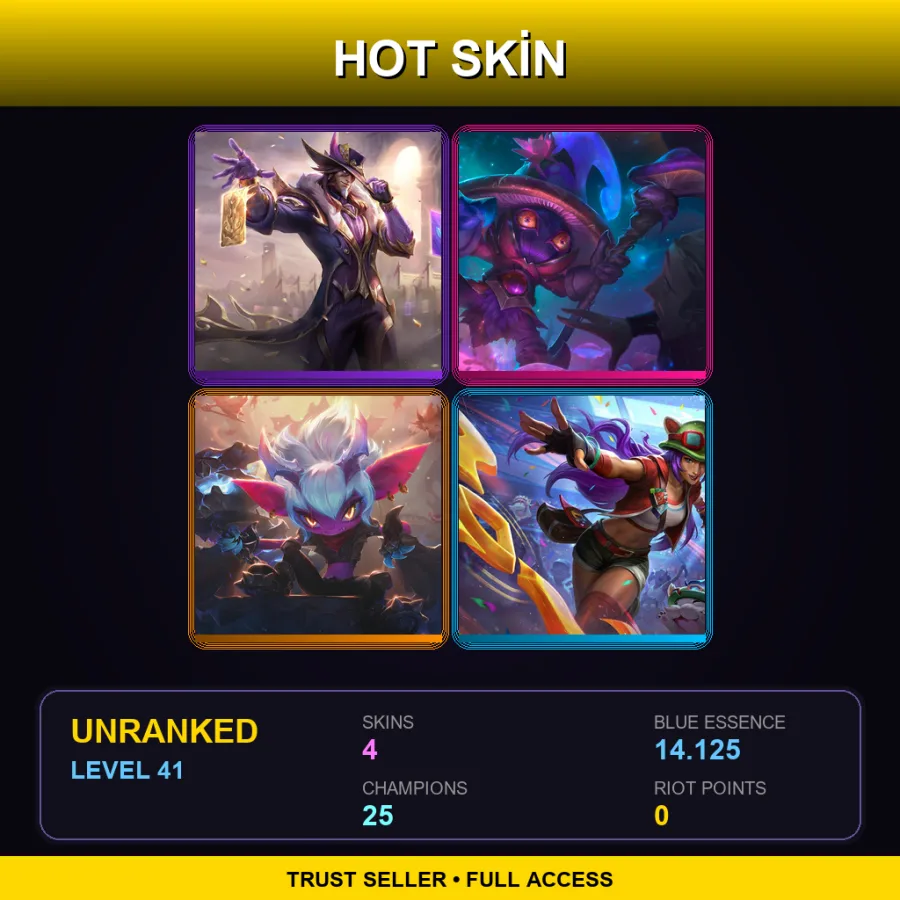 LAN | Lv41 | Unranked | 4 Skin | 25 Champ