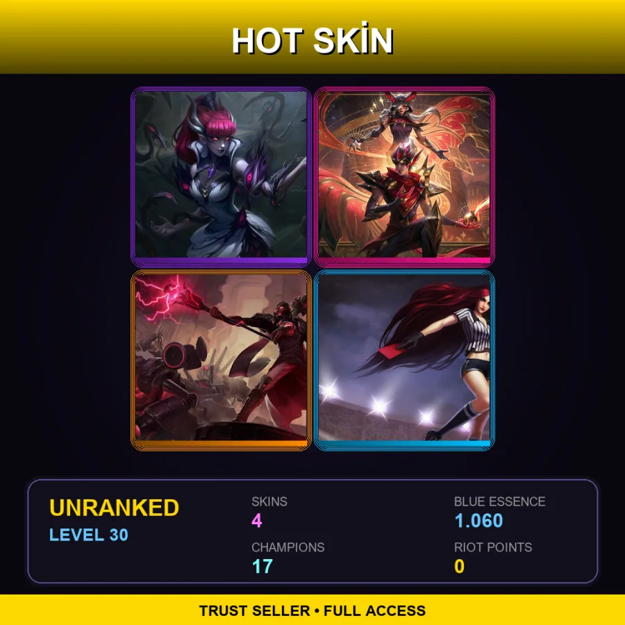 LAS | Lv30 | Unranked | 4 Skin | 17 Champ
