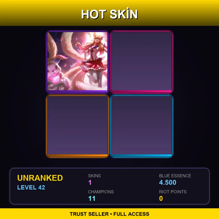 LAN | Lv42 | Unranked | 1 Skin | 11 Champ