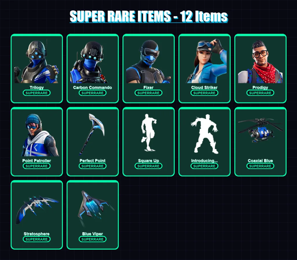 [PS4/PS5/XBOX/PC] | Trilogy | Carbon Commando | Fixer | Cloud Striker | Prodigy | 27 skin | 32 pickaxe | 43 emote | 37 glider | Lv651 — Fortnite account