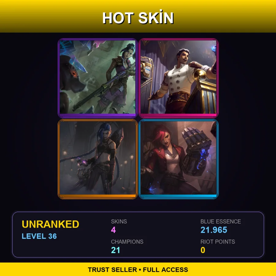 EUW | Lv36 | Unranked | 4 Skin | 21 Champ