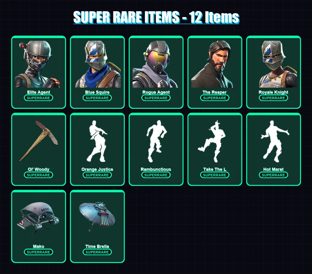 [PC/XBOX/PSN] | Elite Agent | Blue Squire | Rogue Agent | The Reaper | Royale Knight | 83 skin | 99 pickaxe | 97 emote | 104 glider | Lv1290 — Fortnite account