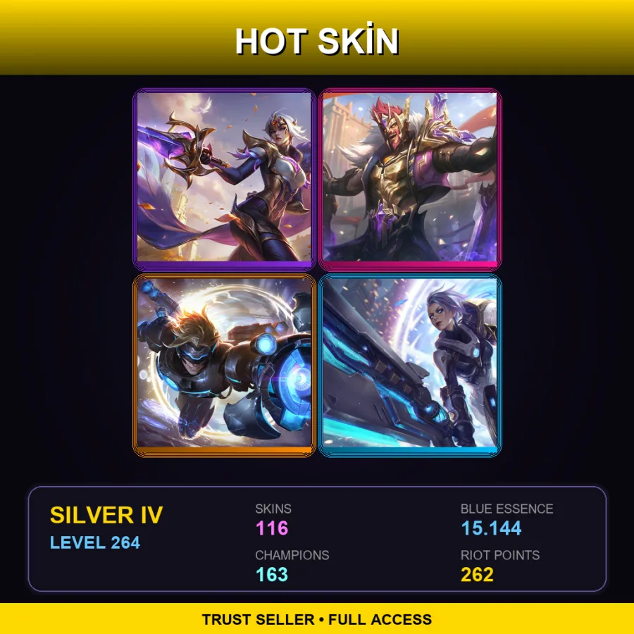 TR | Lv264 | Silver IV | 116 Skin | 163 Champ