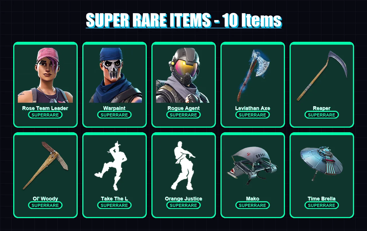 [PC/XBOX/PSN] | Rose Team Leader | Warpaint | Rogue Agent | Red Knight | Kymera | 230 skin | 242 pickaxe | 186 emote | 192 glider | Lv2788
